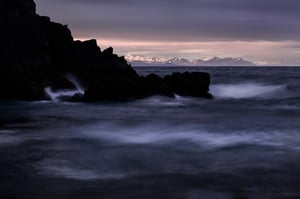 Dark Blue Hour Dawn and the Sea