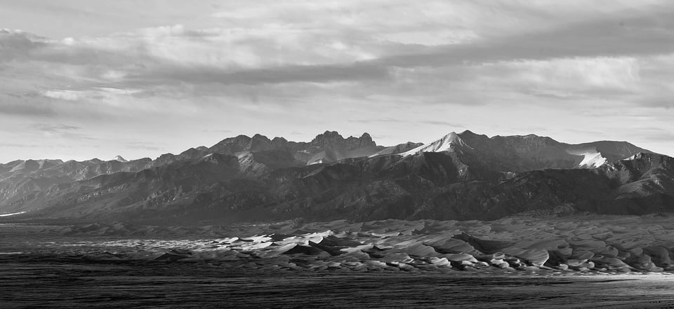 Nikon Z MC 105mm f2.8 VR S Macro Lens Sample Photo Sand Dunes and Mountains in Colorado