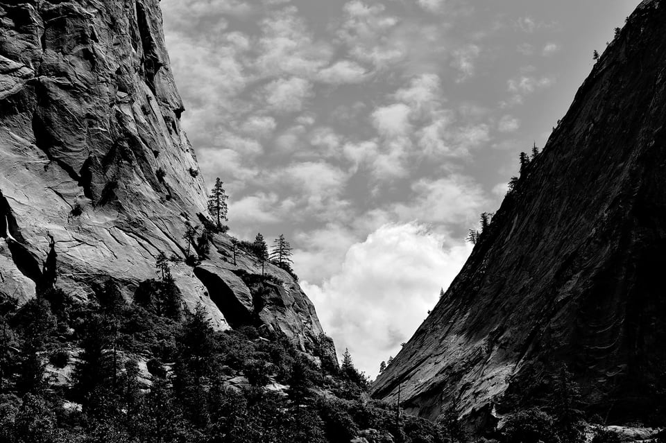 Nikon Z MC 105mm f2.8 VR S Macro Lens Sample Photo Yosemite Black and White Landscape