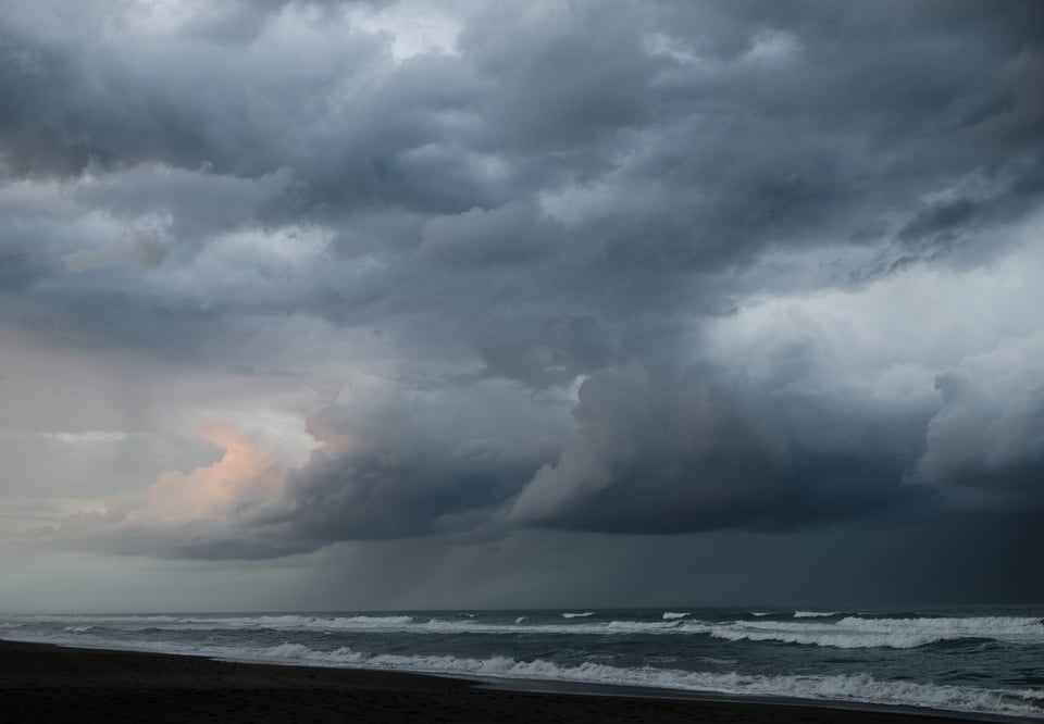 Stormcloud over the ocean