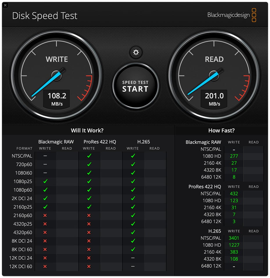 TEAMGROUP XTREEM SDXC Blackmagic Benchmark