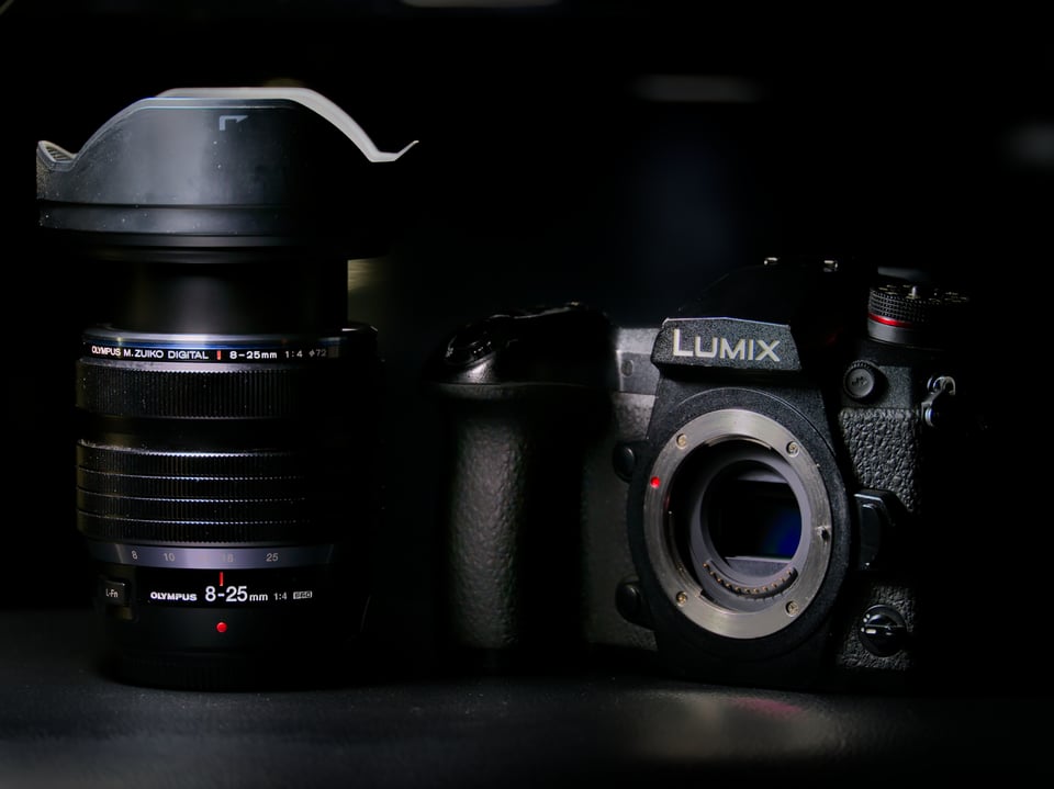 Olympus 8-25mm Pro lens and the Panasonic lumix g9 mirrorless camera