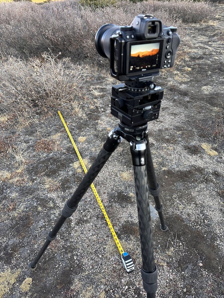 Foreground six feet from camera measuring tape