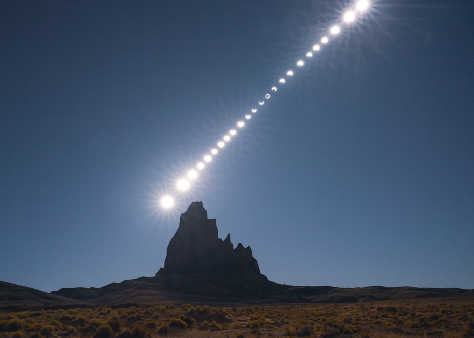 Wide Angle Path of the Eclipse 2023