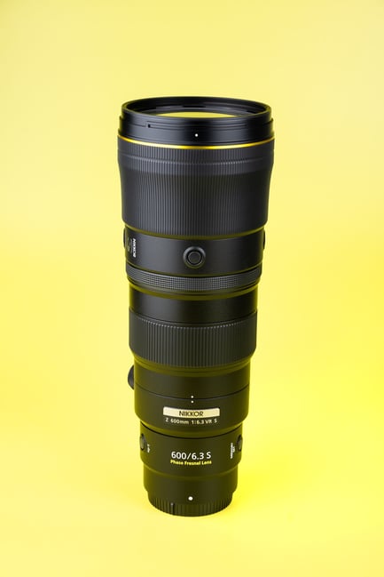 Nikon Z 600mm f6.3 PF Product Photo Vertical