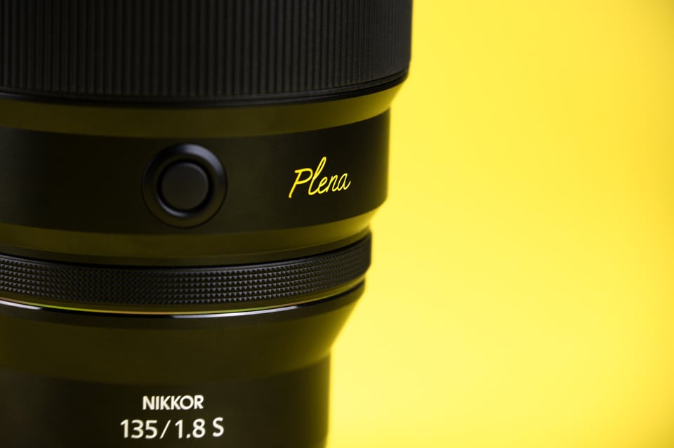 Nikon Z 135mm f1.8 Plena Product Photo Close-Up