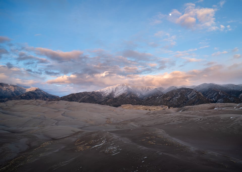 Sand Dunes, Mountains, and the Moon with Sony 24mm f2.8