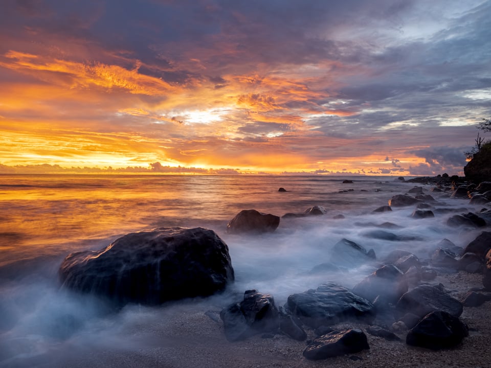 Fijian Sunset from the Iguana Sanctuary