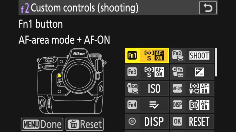 Nikon Z9_AF settings_back button