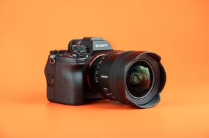 Sony 14mm f1.8 GM Product Photo on Camera