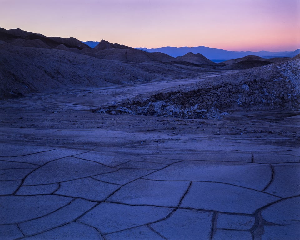 Vivid sunset Death Valley landscape 8x10 Velvia