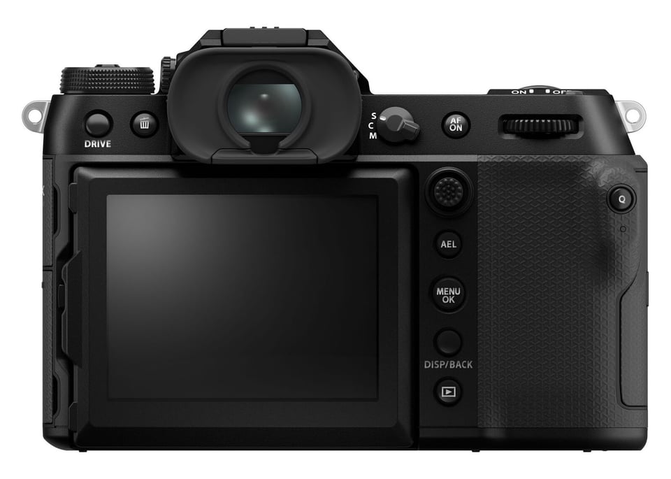 Fuji GFX 100S II Official Product Photo Rear Button Layout and Controls