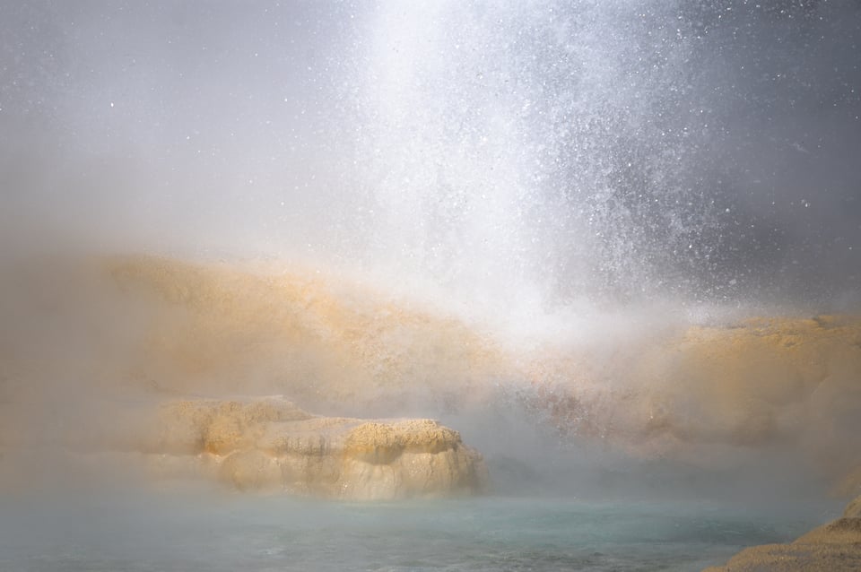 Shallow Depth of Field Geyser Intimate Landscape