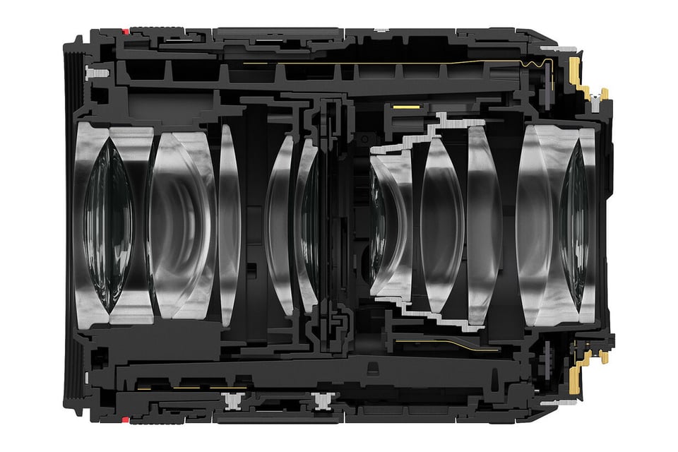 Canon RF 35mm f1.4 L Bisected Diagram