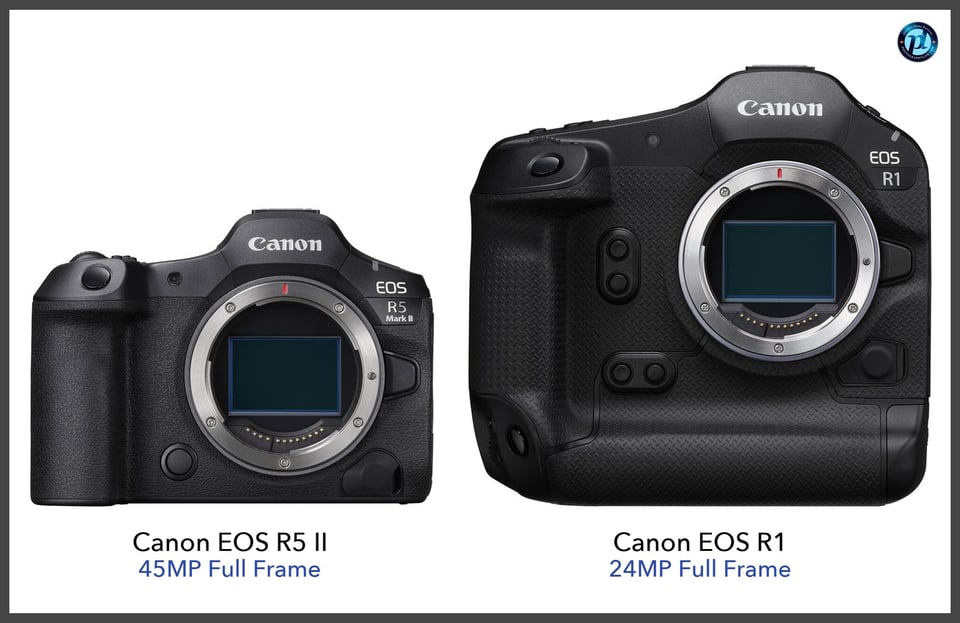 CanonEOSR5II_vs_CanonEOSR1_comparison_front