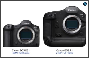 CanonEOSR5II_vs_CanonEOSR1_comparison_front