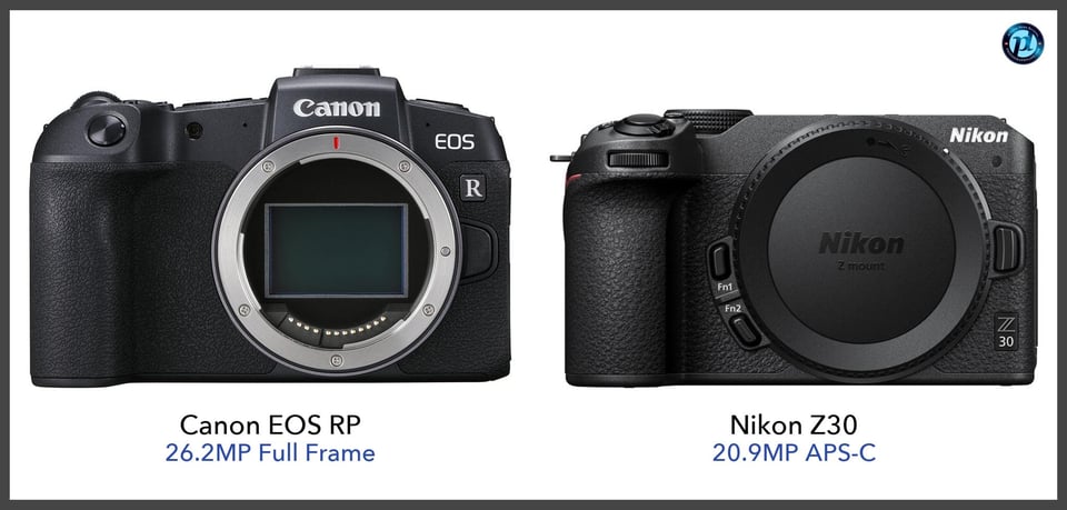 CanonEOSRP_vs_NikonZ30_comparison_front