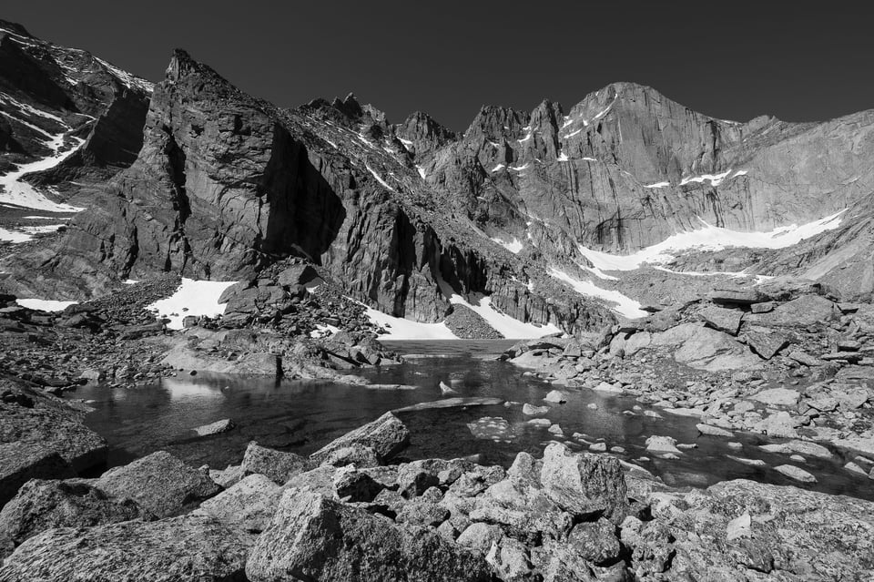 Nikon Z8 Black and White Mountain Photo Harsh Light