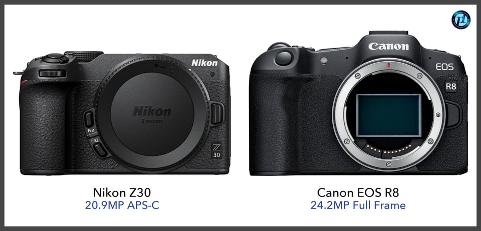 NikonZ30_vs_CanonEOSR8_comparison_front