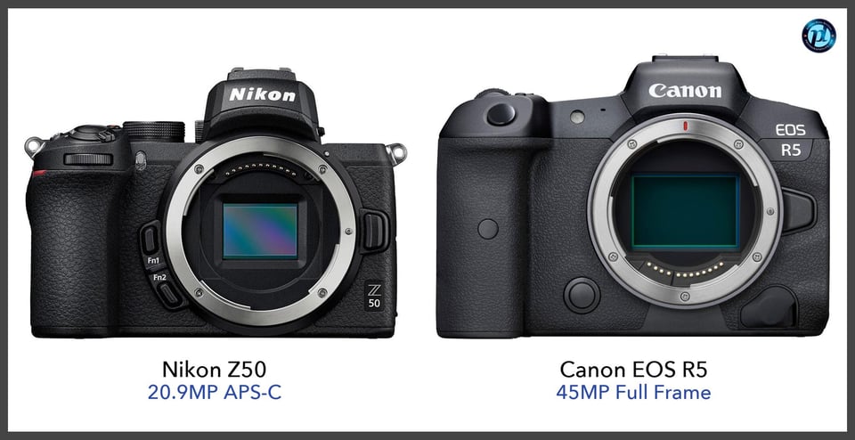 NikonZ50_vs_CanonEOSR5_comparison_front