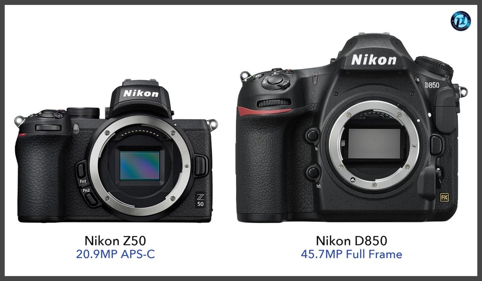 NikonZ50_vs_NikonD850_comparison_front