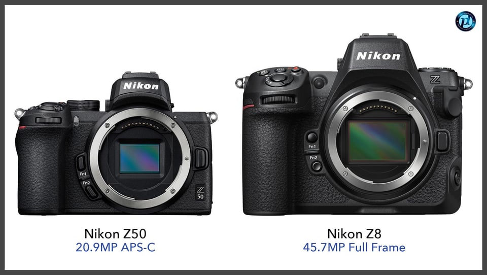 NikonZ50_vs_NikonZ8_comparison_front