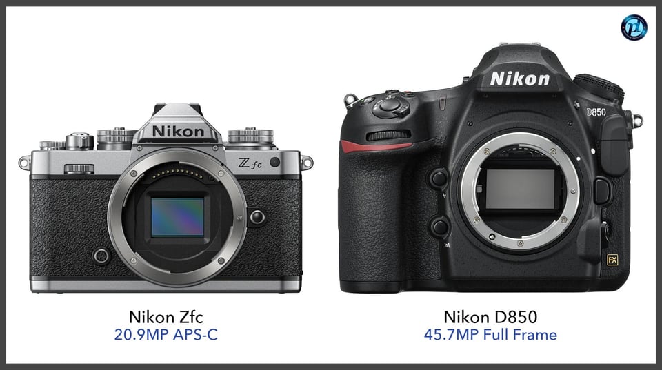 NikonZfc_vs_NikonD850_comparison_front