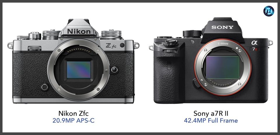 NikonZfc_vs_Sonya7RII_comparison_front