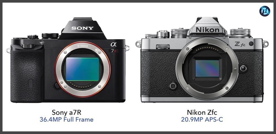 Sonya7R_vs_NikonZfc_comparison_front