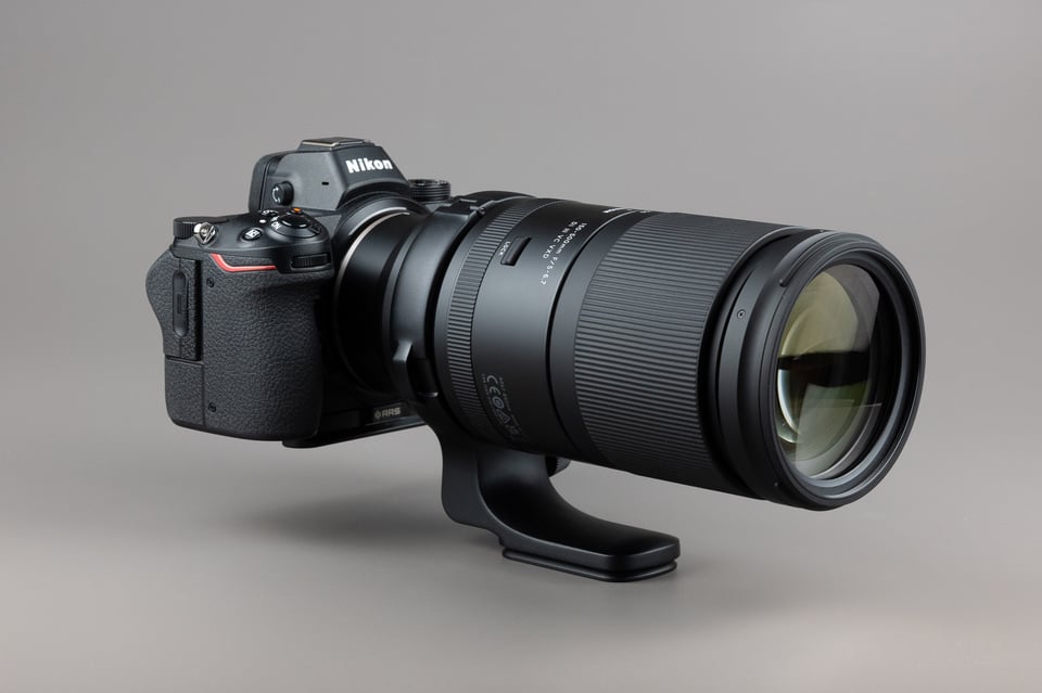 Tamron 150-500mm product photo on Nikon Z camera