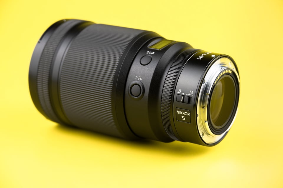 Nikon Z 50mm f1.2 S Product Photo Side View