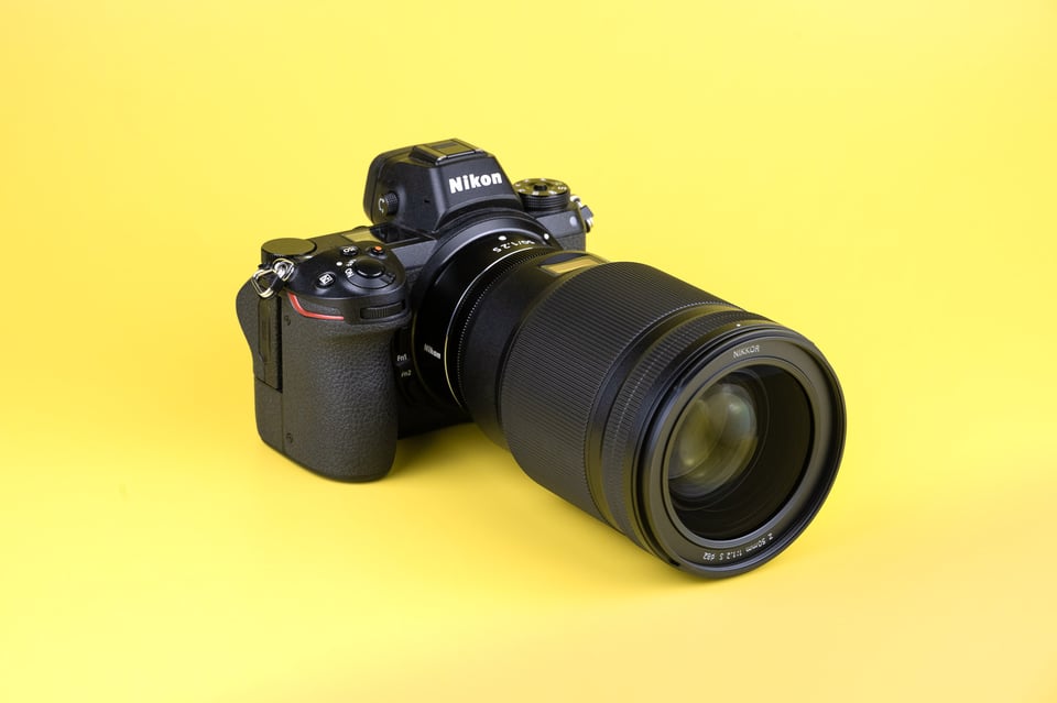 Nikon Z 50mm f1.2 S Product Photo on Camera for Size