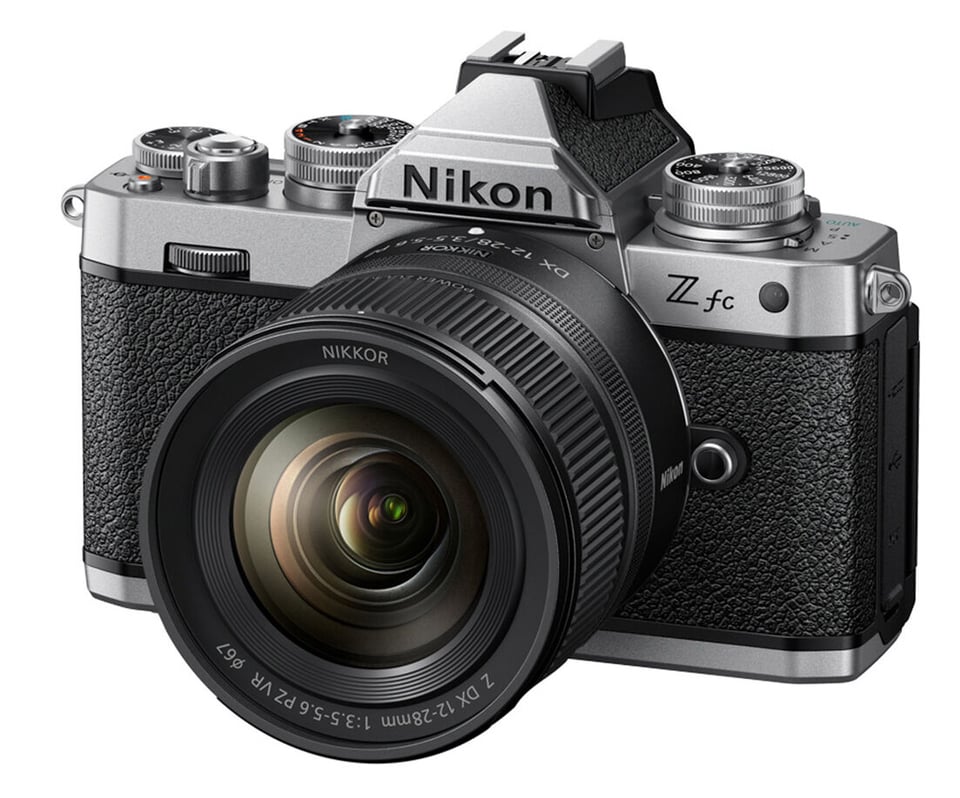 Nikon Z DX 12-28mm size on Nikon Zfc Official product photo