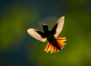 Rufous-tailed Hummingbird_Amazilia tzacatl_Nikon_Colombia