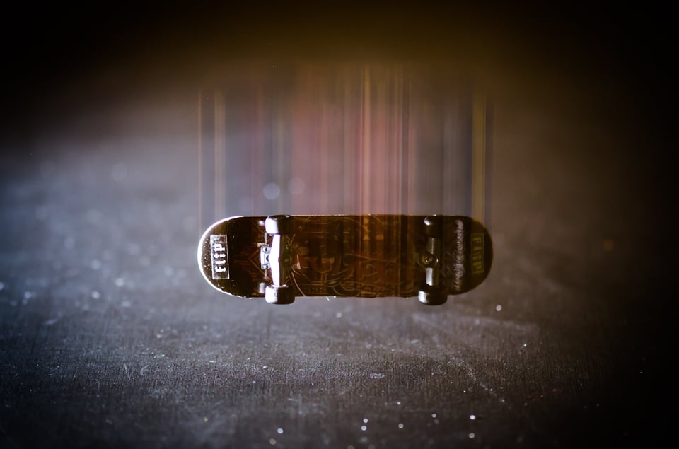 Rear Curtain Sync Example Photo miniature skateboard