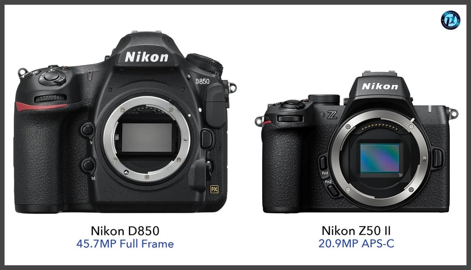 NikonD850_vs_NikonZ50II_comparison_front