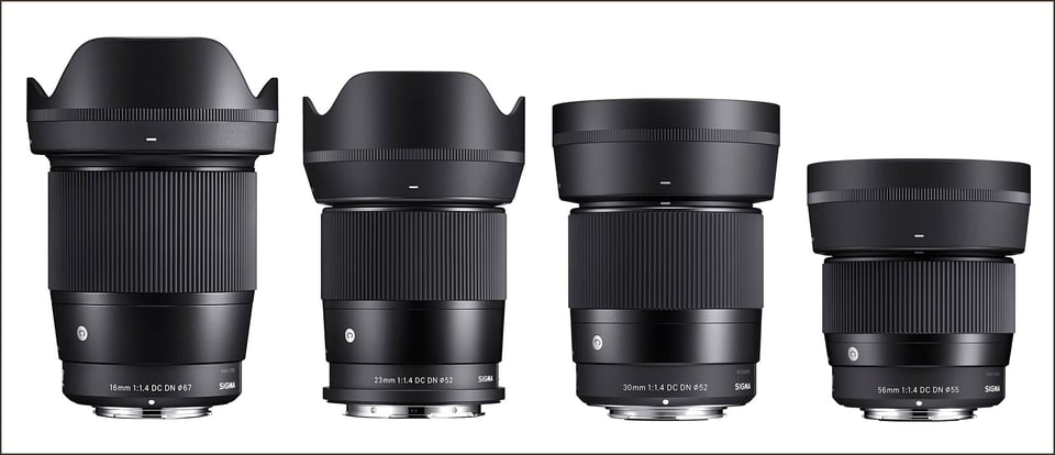 Sigma Canon RF Lenses 16mm 23mm 30mm 56mm