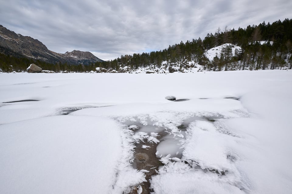 Frozen lake and some ice