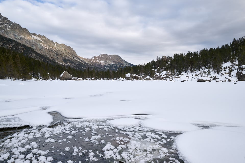 Frozen lake covered by snow II