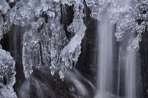 Frozen waterfall