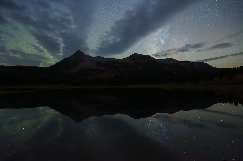 Milky Way with Clouds Colorado Landscape Photo