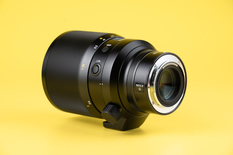 Nikon Z 58mm f0.95 Noct Product Photo of Mount, tripod foot, and Buttons