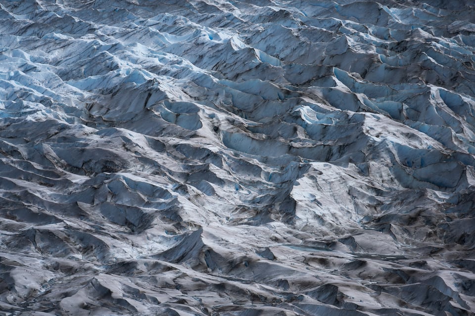 Glacier Abstract with long telephoto lens