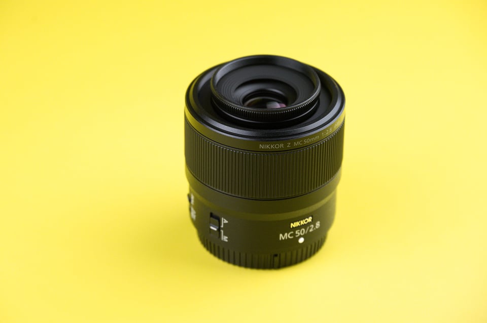 Nikon-Z-MC-50mm-f2.8-Macro-Lens-Product-Photo-with-Lens-Hood