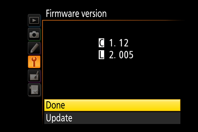 Nikon Camera Firmware Updated