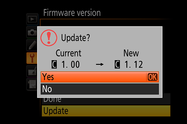 Nikon D810 Update to New Firmware