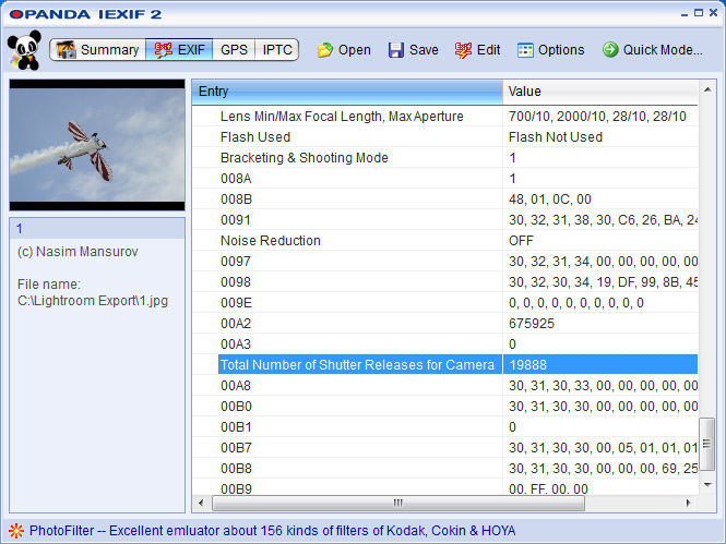 how to check shutter count canon 60d online