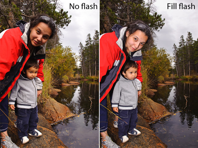No Flash vs Fill Flash