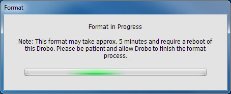 DroboPro - Format in Progress