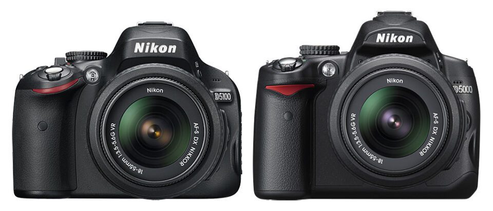 Nikon D5100 vs D5000 Front